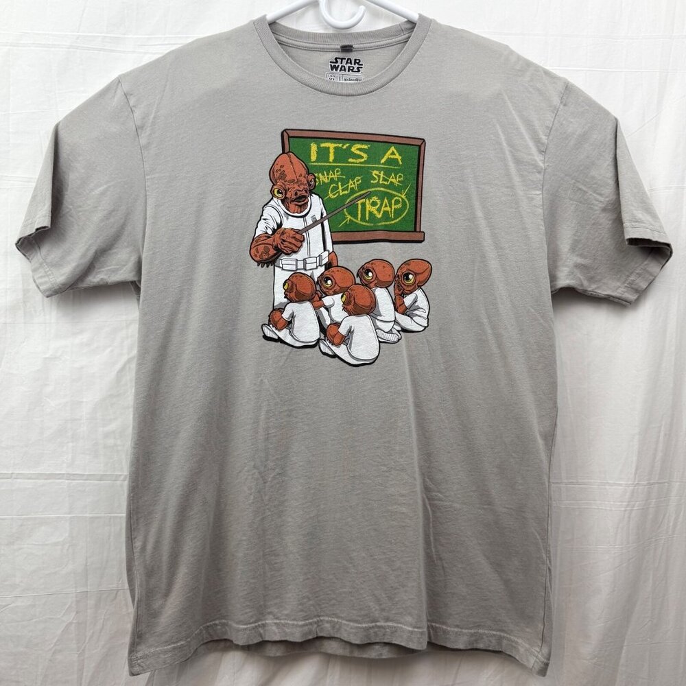 Star Wars Admiral Ackbar It's A Trap Tee Unisex XL Taupe WeLoveFine